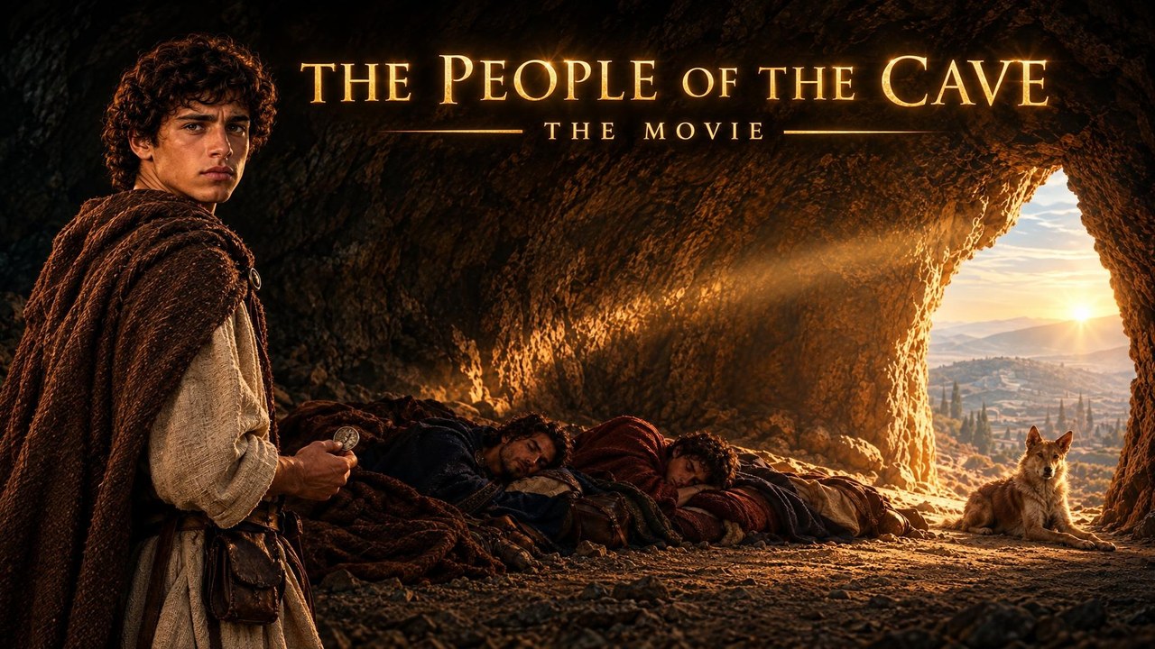 AI Quran story movie poster for The People of the Cave, made in Claude